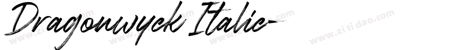 Dragonwyck Italic字体转换